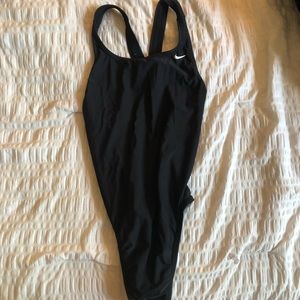 Nike black racing bathing suit